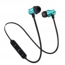 Wireless Magnetic Bluetooth Stereo Earphone Sport Headset for iPhone Samsung Xiaomi Huawei-blue
