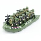 Camouflage SWAT Rubber Boat Landing Fight Minifigures America Marine Corps Soldiers