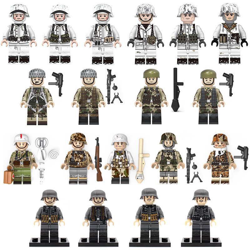 Germany Bundeswehr SS Army Specia Force Minifigures WW2 Sets