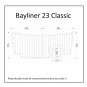 Bayliner 23 Classic Cruiser Boat Deck Rubber Mat