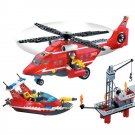City Rescue Helicopter Rescue boat Minifigures