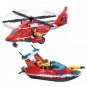 City Rescue Helicopter Rescue boat Minifigures