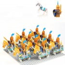 Golden Heavy armor Knights Minifigures Medieval Knights Set