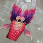 Pink Purple Mermaid Tail for Swimming with Monofin for Kids