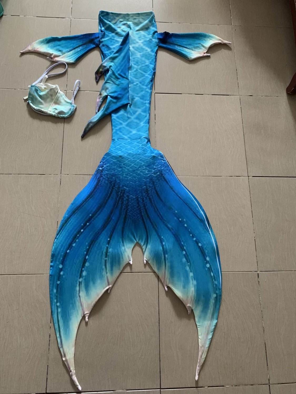 Summer Blue Shell Swimmable Mermaid Tails for Woman