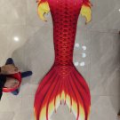 Hot Red Mermaid Tails with Monofin Summer Swimsuit Cosplay Party Costumes