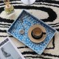 Middle Ages Blue Shell Plate Red Wine Shell Plate