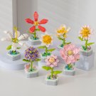 Sunflower Pink Roses Tulip building block Toy Flower Set
