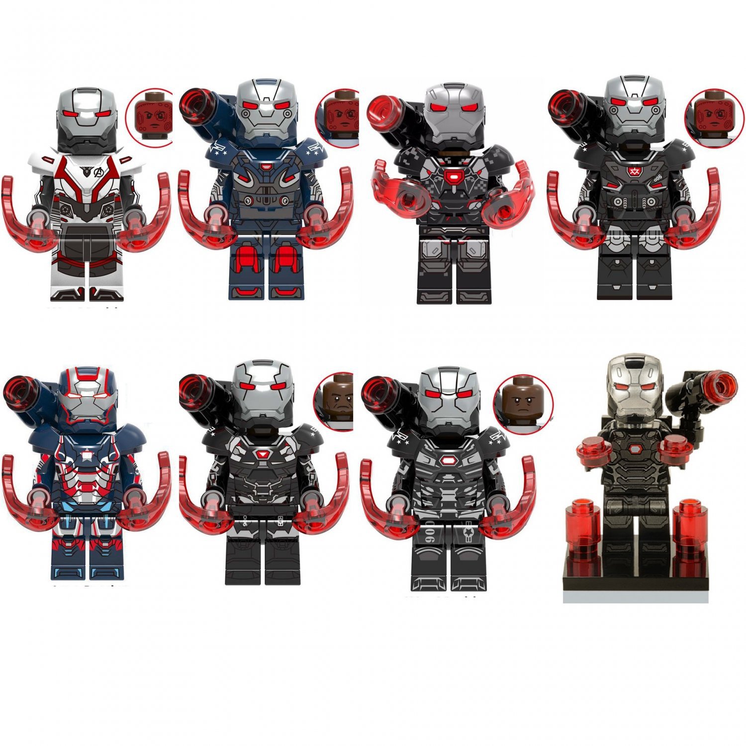8pcs War Machine Supehero Minifigures