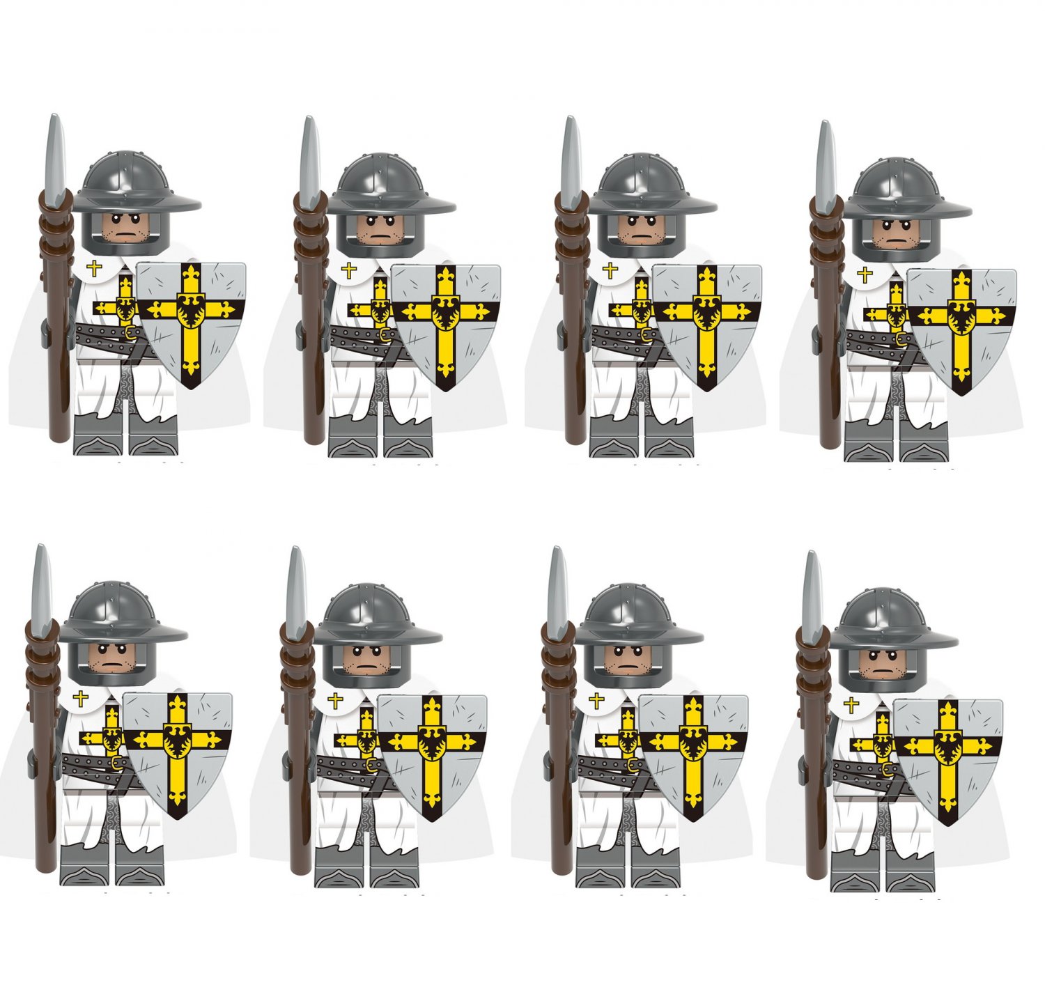 8pcs Teutonic Knights Minifigures