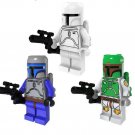 3pcs Bounty Hunters Jango Fett Boba Fett Minifigures