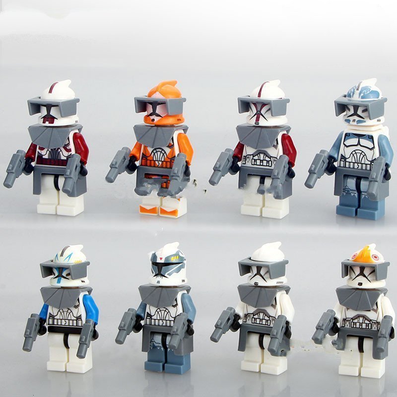 Star Wars Clone Trooper Minifigures Commander Wolffe Rex Cody Lego Clone Trooper Compatible