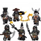 6pcs Chew Toy Iron Baron Jet Jack Muzzle Skull Breaker Lego Ninjago Minifigures Compatible