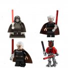 4pcs Darth Maul Darth Nihilus Count Dooku Minifigures Lego Compatible