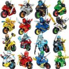 16pcs Ninjago Ice Emperor Motorbike Cole Jay Zane Kai Iloyd Minifigures Compatible Lego
