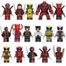 16個 デッドプール と 金剛狼 ミニフィギュア スーパーヒーロー 积み木