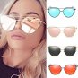 New Fashion Women Oversized Sunglasses Cat Eye Gold Metal Eyewear for Ladies