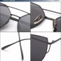 New Fashion Women Oversized Sunglasses Cat Eye Gold Metal Eyewear for Ladies
