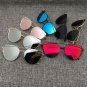 New Fashion Women Oversized Sunglasses Cat Eye Gold Metal Eyewear for Ladies