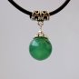 Green Jade Bead Tibetan Silver Pendant Charms Chocker Necklace Women's Jewelry