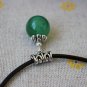 Green Jade Bead Tibetan Silver Pendant Charms Chocker Necklace Women's Jewelry
