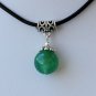 Green Jade Bead Tibetan Silver Pendant Charms Chocker Necklace Women's Jewelry