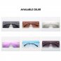 Big Square Rimless Sunglasses Women Men Vintage Metal Oversized Shades Eyewear