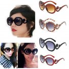 Womens Vintage Retro Wave Shades Oversized Designer Sunglasses Fashion Eyewear