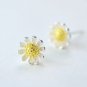 Lovely Daisy Flower Ear Stud Earrings Women's Silver Plated Fashion Jewelry Gift