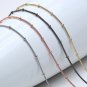 24 inch Long Snake Chain Necklace Rose/Gold/Silver/Black Women's Fashion Jewelry