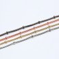 24 inch Long Snake Chain Necklace Rose/Gold/Silver/Black Women's Fashion Jewelry