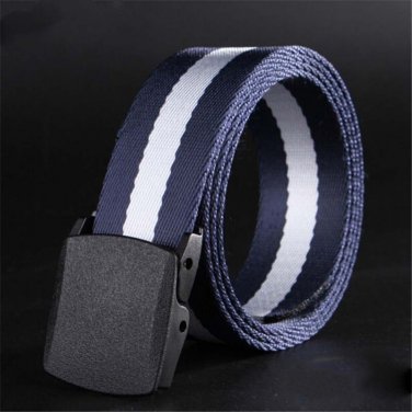 No Metal Belt Buckle Anti-allergic Canvas Nylon Belt Men's Leisure Sports Belt