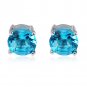 7.5MM Earrings CZ Ear Stud Round CUT 10Kt White Gold Filled Wedding Jewelry Gift