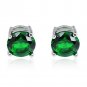 7.5MM Earrings CZ Ear Stud Round CUT 10Kt White Gold Filled Wedding Jewelry Gift