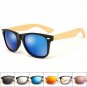 Bamboo Men's Retro Polarized Pilot Sunglasses UV400 Fashion Aviator Sun Eyewear