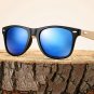 Bamboo Men's Retro Polarized Pilot Sunglasses UV400 Fashion Aviator Sun Eyewear