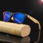 Bamboo Men's Retro Polarized Pilot Sunglasses UV400 Fashion Aviator Sun Eyewear