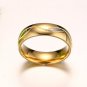 Titanium Steel CZ Gold Plated Couple Band Rings Men/Women's Wedding &Engagement