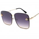 New Oversized Metal Frame Sunglasses Women Big Square Outdoor Summer Eyewear