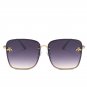 New Oversized Metal Frame Sunglasses Women Big Square Outdoor Summer Eyewear