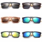 Retro Men's Bamboo Sunglasses Polarized UV400 Pilot Aviator Fashion Eyewear