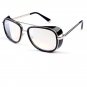 Unisex Iron Man Retro Sunglasses Women Men Double Girder Box Eyewear Glasses