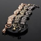 Dragon Titanium Steel Bangle Bracelet Vintage Jewellery Chain Black/Bronze/Gold
