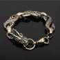 Dragon Titanium Steel Bangle Bracelet Vintage Jewellery Chain Black/Bronze/Gold