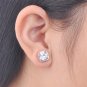 US Princess Cut White Sapphire 10KT White Gold Plated Jewelry Earrings for Women