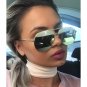 Women's  Luxury Polarized Sunglasses Vintage Mirror Glasses Gold Metal Eyewear