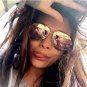 Women's Luxury Polarized Sunglasses Vintage Mirror Glasses Gold Metal Eyewear