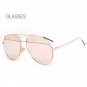 Women's Luxury Polarized Sunglasses Vintage Mirror Glasses Gold Metal Eyewear