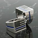 New Stainless Steel American Flag Style Rings Men's Band Jewelry Size 6-13