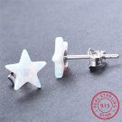 Sterling Silver 925 Star Cut White Opal Stud Earrings for Women | US STOCK